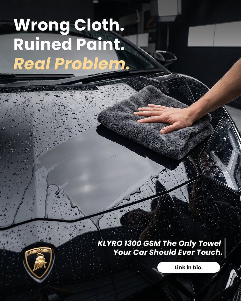Best 1300 GSM Microfiber Car Drying Towel in India – KLYRO Ultra Soft Scratch-Free Car Drying Cloth