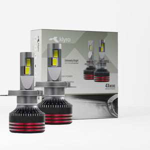 Klyro 140W Car LED Headlight Bulbs 14000LM 8000K Cool White | ETI Chip | 5G Fan Cooling | IP68 | 9V–32V | Pack of 2