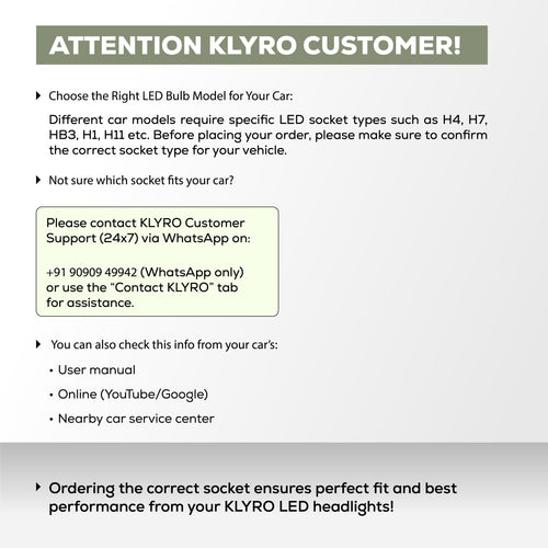 Klyro 140W Car LED Headlight Bulbs 14000LM 8000K Cool White | ETI Chip | 5G Fan Cooling | IP68 | 9V–32V | Pack of 2
