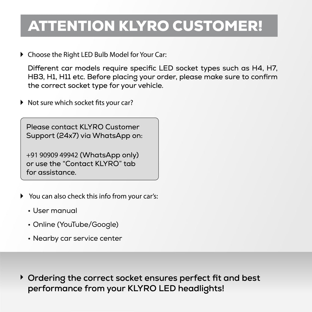 Klyro 320W Car LED Headlight Bulbs 32000LM 6000K Cool White | 5X Bright | CSP 4575 Chip | Dual Copper Cooling | IP68 | 9V–32V | Pack of 2