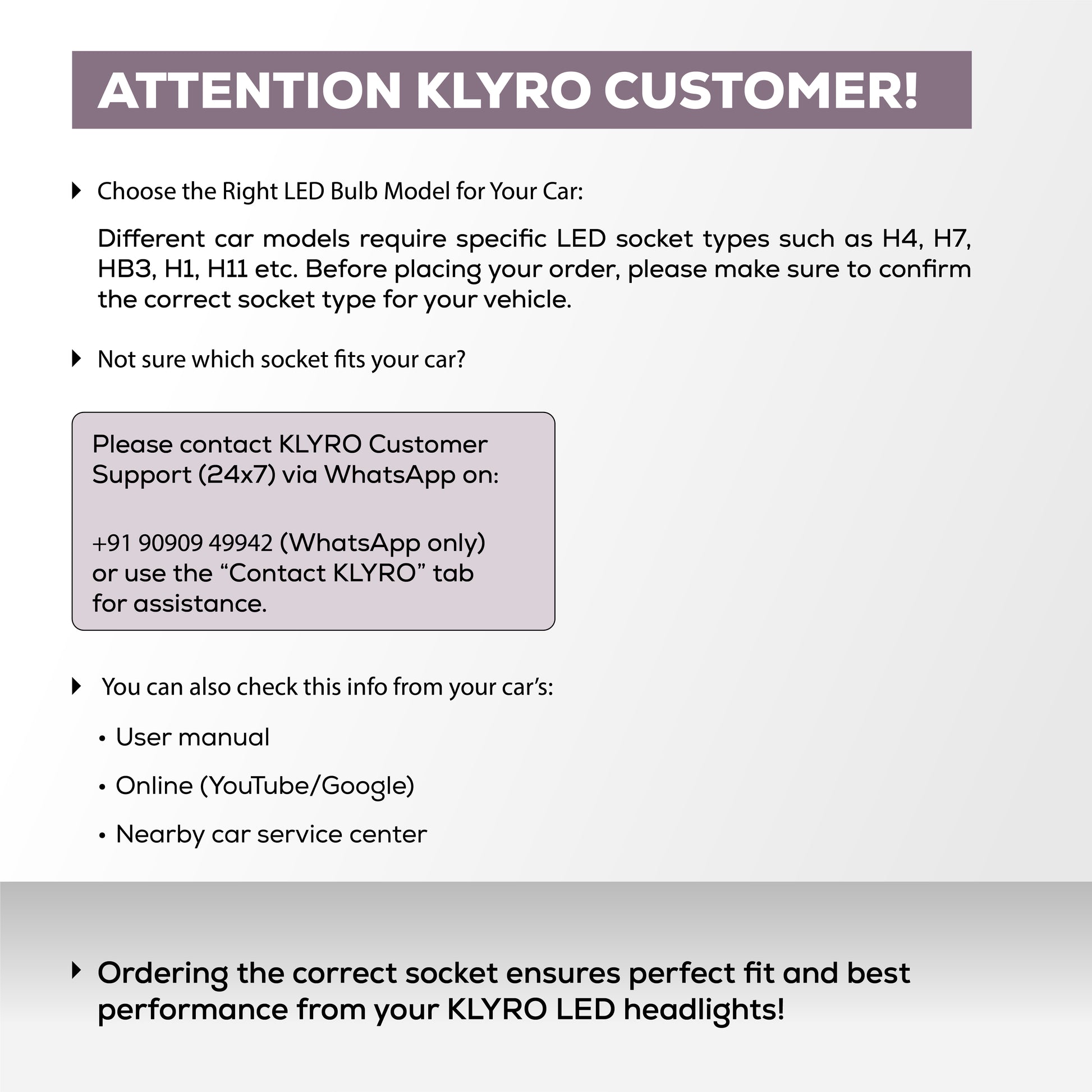 Klyro 180W Car LED Headlight Bulbs 18000LM 6000K Cool White | 3570 CSP Chip | IP68 | Copper Cooling | 9V–32V | Pack of 2