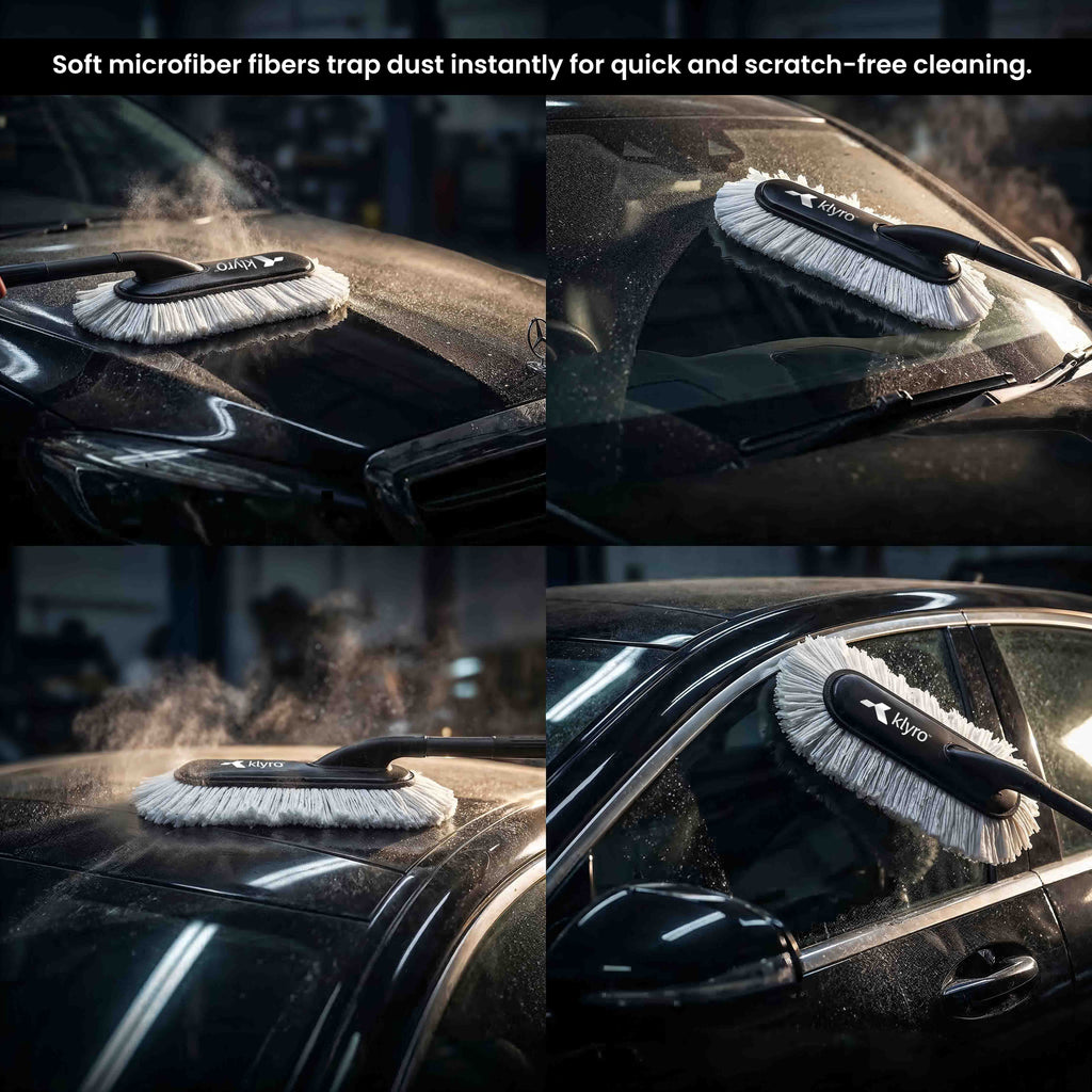Klyro Luxury Car Duster Kit – Microfiber Cloths, Scratch-Free Finish