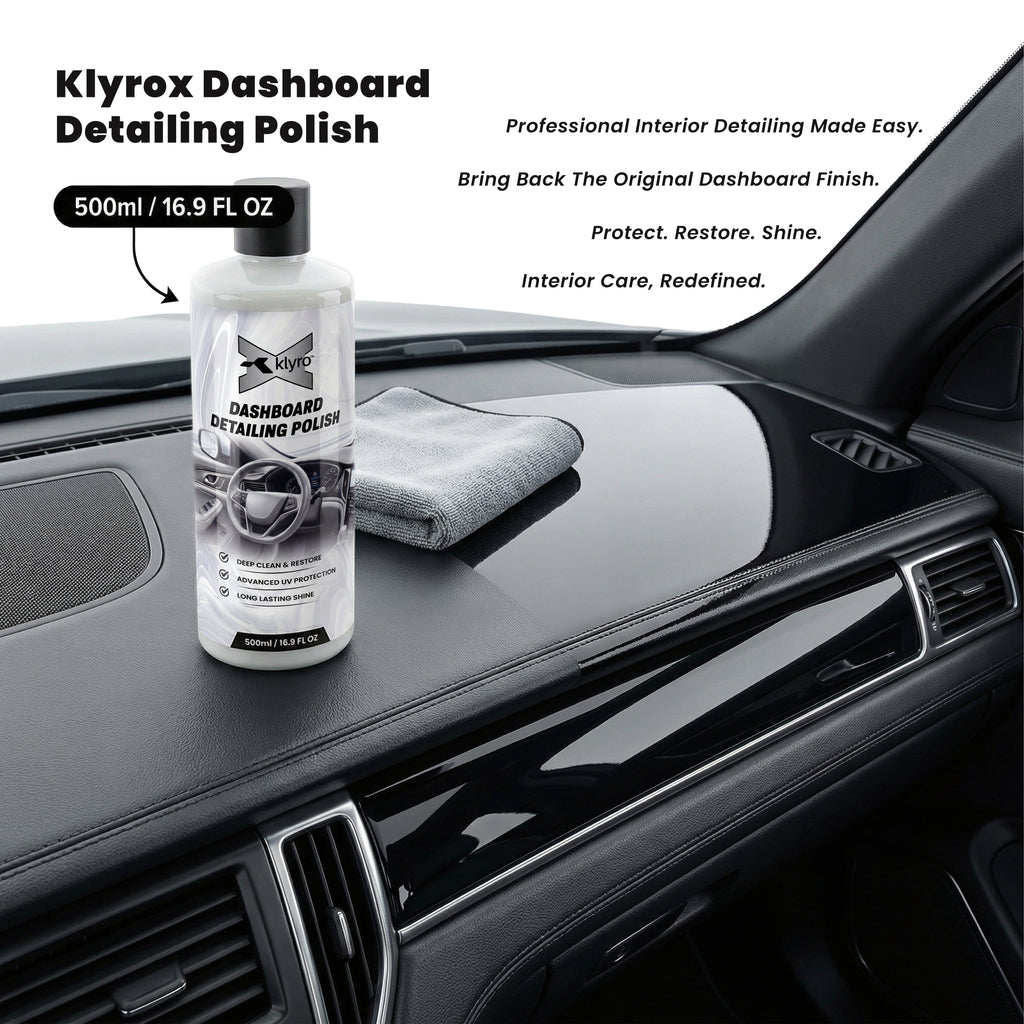 Dashboard Detailing Polish – Interior Dashboard Cleaner & Restorer with UV Protection, Long Lasting Shine for Car Interior Plastic & Vinyl