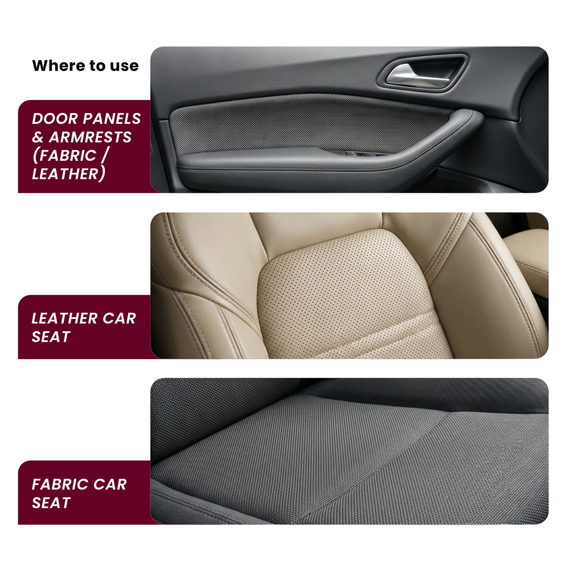 Interior Surface Cleaner – Car Interior Multi Surface Cleaner for Seats, Dashboard & Door Panels, Deep Clean Anti-Dust Formula