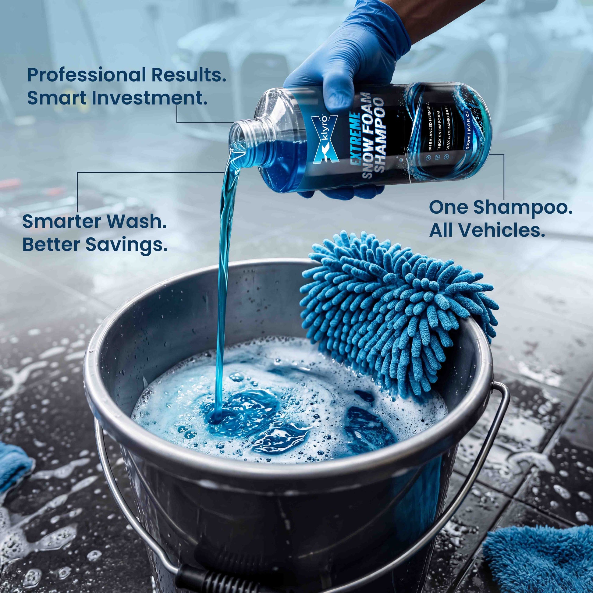 KLYRO Snow Foam Shampoo | Thick Foam Car Wash, pH Balanced