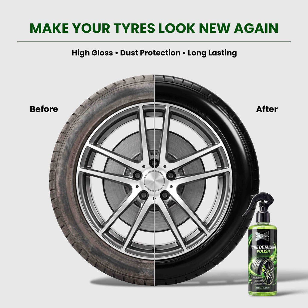 KLYRO Tyre Shine | High Gloss Tyre Polish & Protection