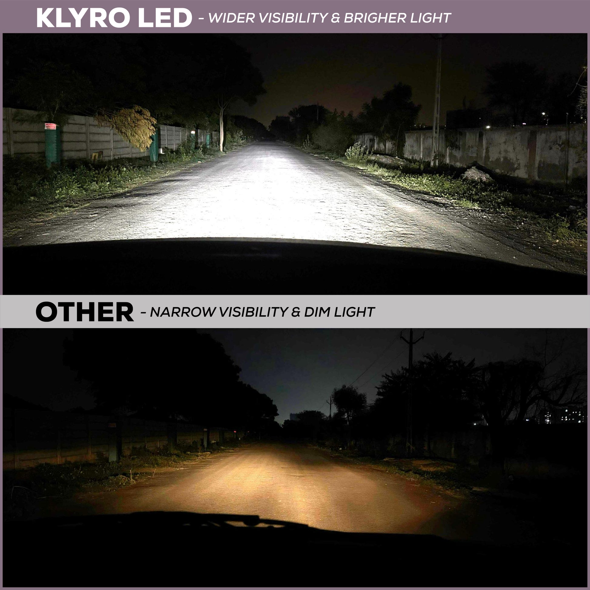 Klyro 180W Car LED Headlight Bulbs 18000LM 6000K Cool White | 3570 CSP Chip | IP68 | Copper Cooling | 9V–32V | Pack of 2