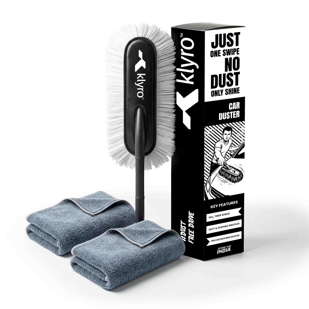 Klyro Luxury Car Duster Kit – Microfiber Cloths, Scratch-Free Finish