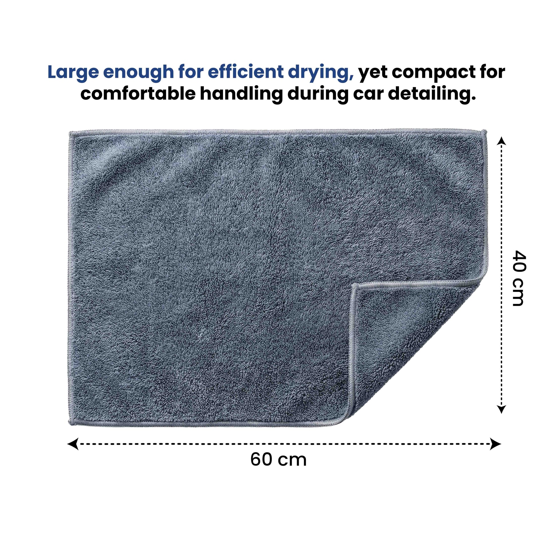 KLYRO 500 GSM Twisted Loop Drying Towel 60×40 cm