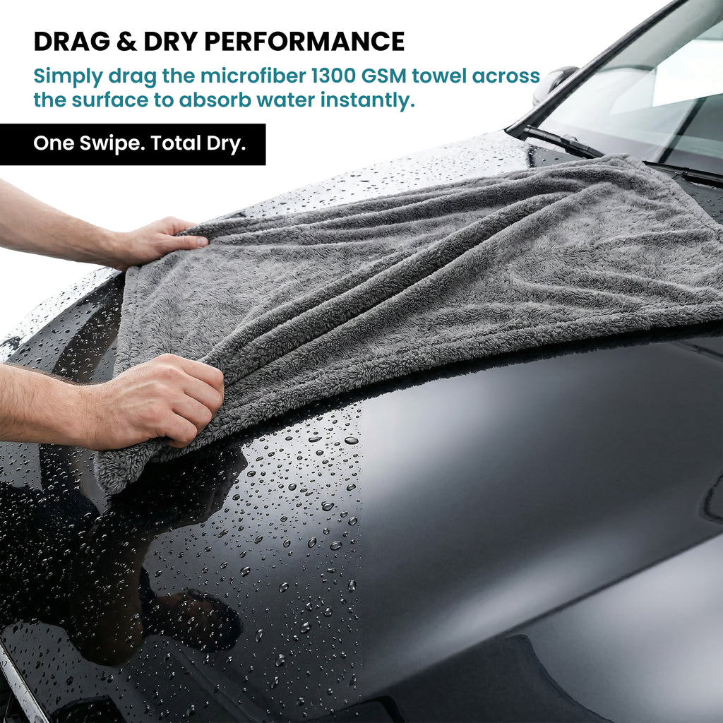Klyro 1300 GSM Microfiber Car Drying Towel – Ultra Absorbent 40×60 cm