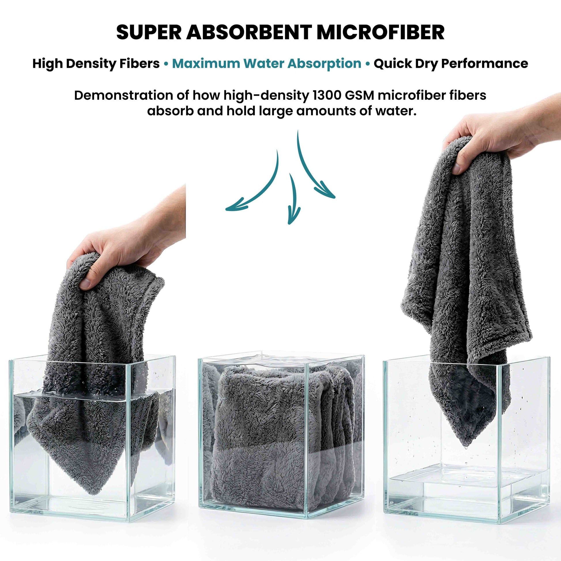 KLYRO 1300 GSM Car Drying Towel 40x60 cm | Ultra Absorbent Microfiber