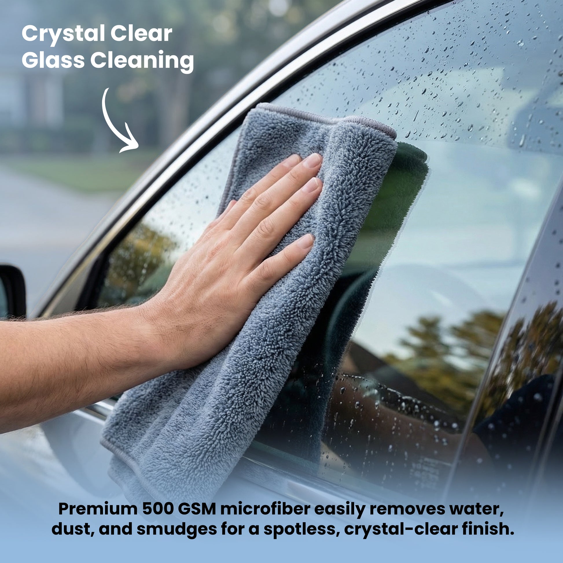 Klyro 500 GSM Microfiber Car Drying Towel – Ultra Absorbent 40×60 cm