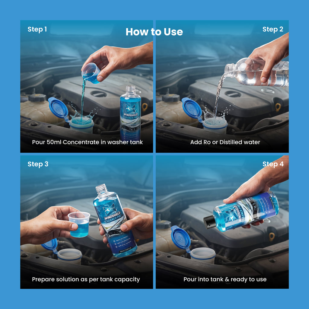 Klyrox Car Windshield Glass Cleaner - Streak Free Quick Dry Formula