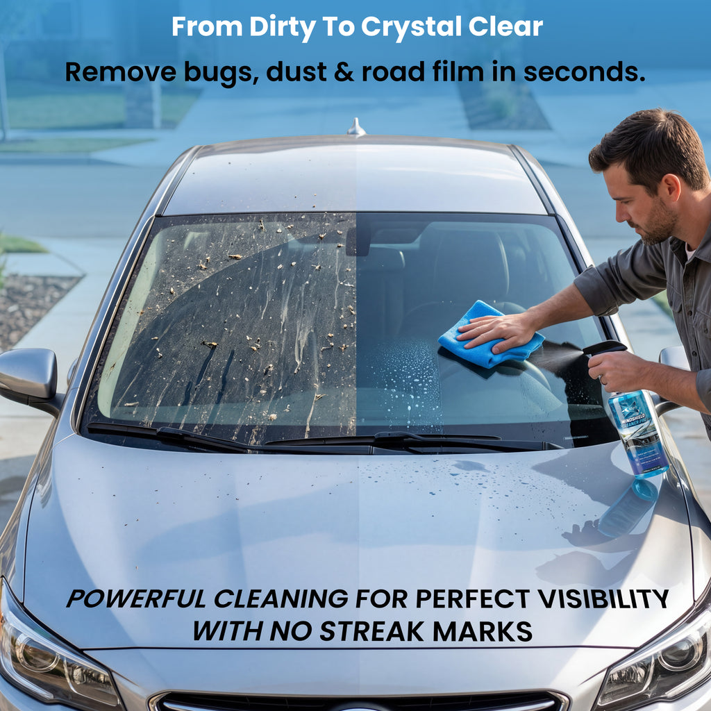 Klyrox Car Windshield Glass Cleaner - Streak Free Quick Dry Formula