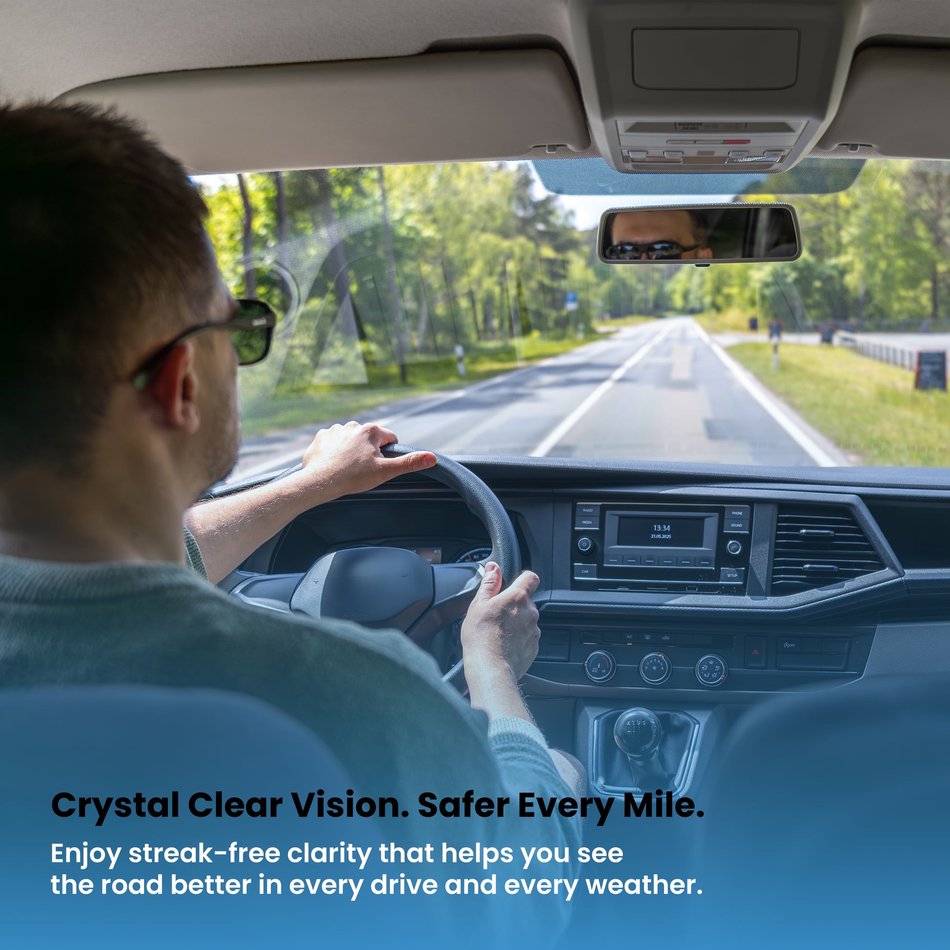 Klyrox Car Windshield Glass Cleaner - Streak Free Quick Dry Formula