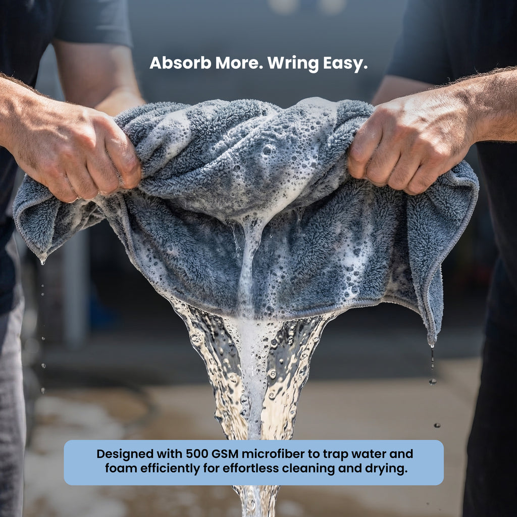 Klyro 500 GSM Microfiber Car Drying Towel – Ultra Absorbent 40×60 cm