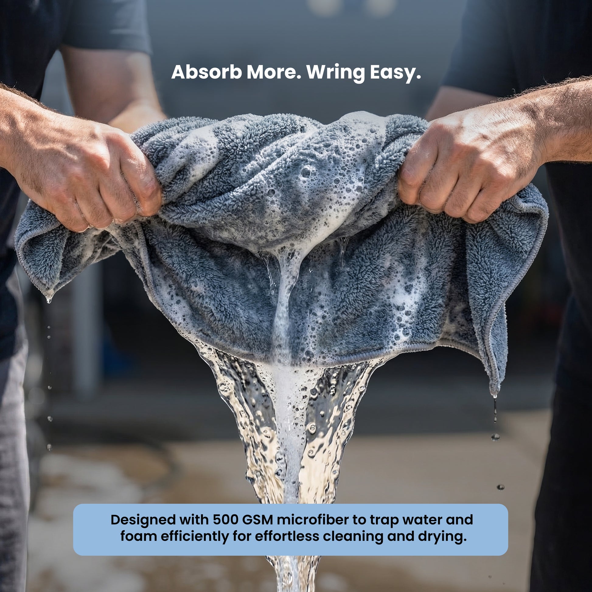 Klyro 500 GSM Microfiber Car Drying Towel – Ultra Absorbent 40×60 cm